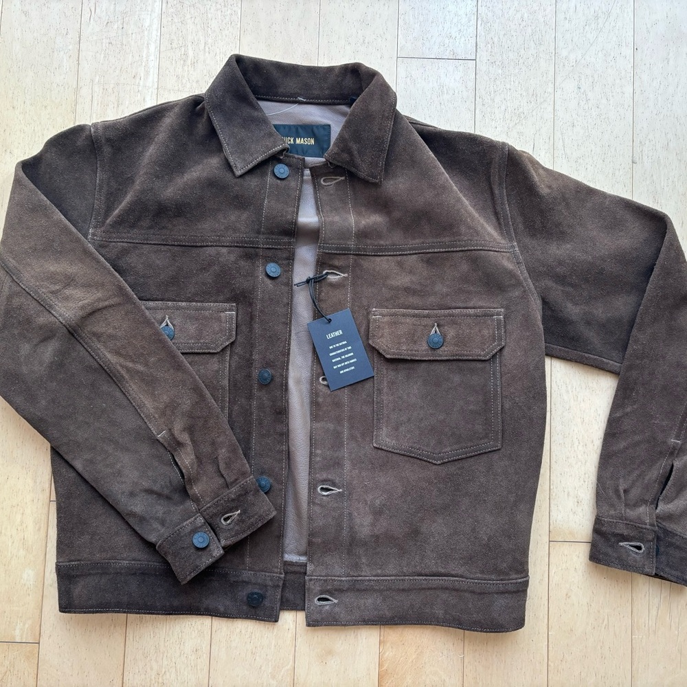 Buck Mason Russet Brown Rambler Suede Jacket NWT 100% leather